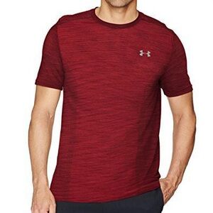 Under Armour Threadborne Seamless T-Shirt Short Sleeve Burgundy Fitted Men’s L